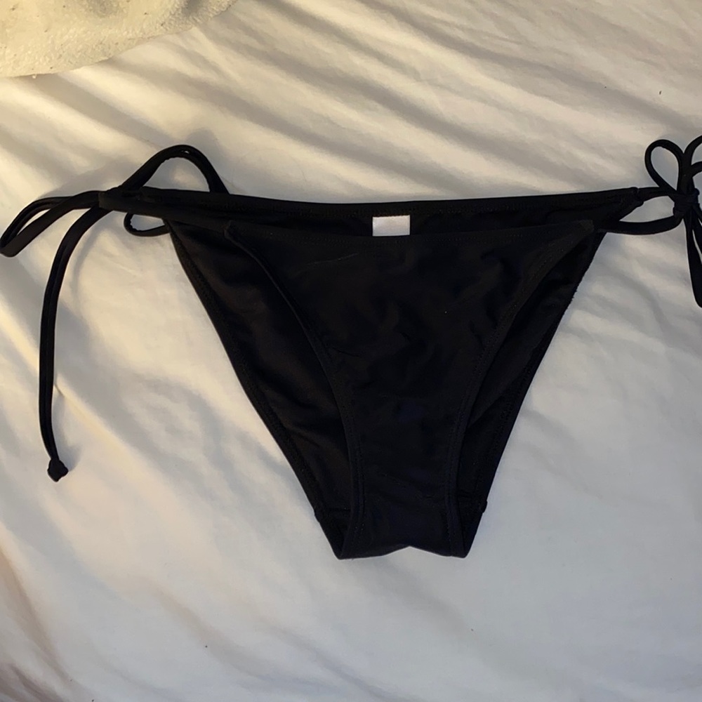 NWT Black String Bikini Bottom